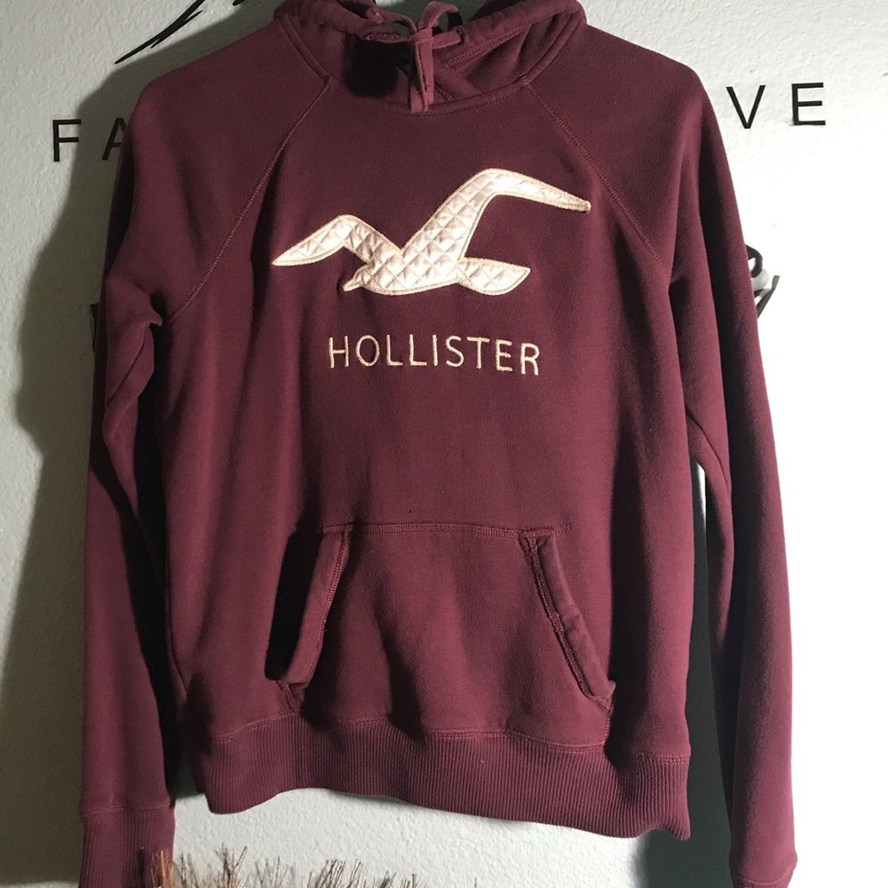 Hollister purple drawstring hoodie